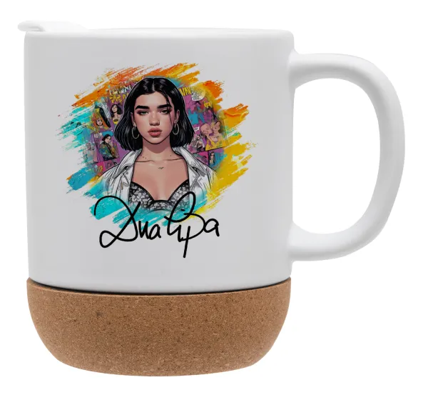 Dua lipa — Ceramic coffee mug Cork (MAT), 330ml