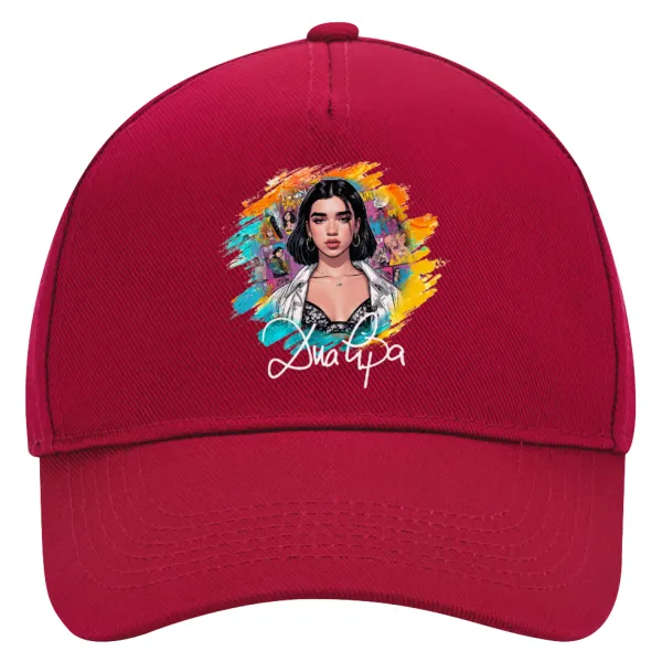 Dua lipa — Adult Ultimate Hat RED, (100% COTTON DRILL, ADULT, UNISEX, ONE SIZE)