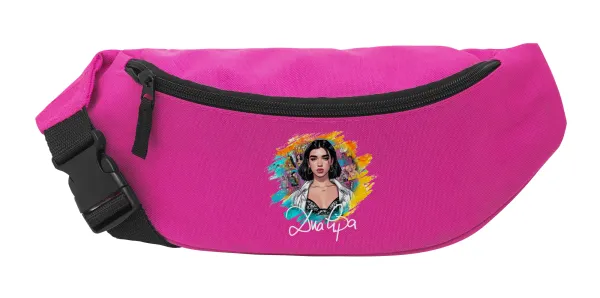 Dua lipa — Unisex waist bag (banana) in PINK color with 2 pockets
