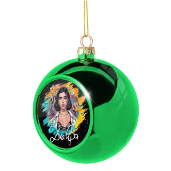 Dua lipa, Green Christmas tree ornament ball 8cm