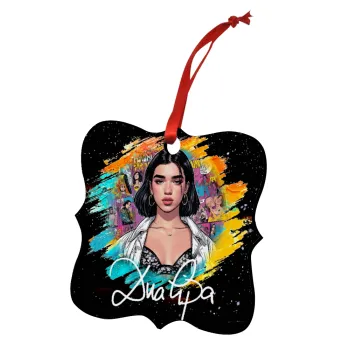 Dua lipa, Christmas ornament polygon wooden 7.5cm