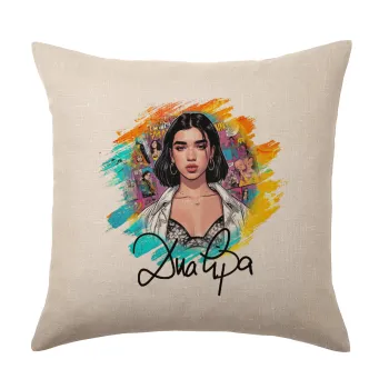 Dua lipa, Μαξιλάρι καναπέ ΛΙΝΟ 40x40cm περιέχεται το  γέμισμα