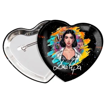 Dua lipa, Κονκάρδα παραμάνα καρδιά (57x52mm)