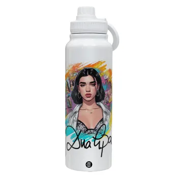 Dua lipa, Θερμός 1L Ανοξείδωτο με Βάση Κινητού & Διπλά Τοιχώματα