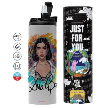 Dua lipa, Tumbler stainless steel GREY 600ml