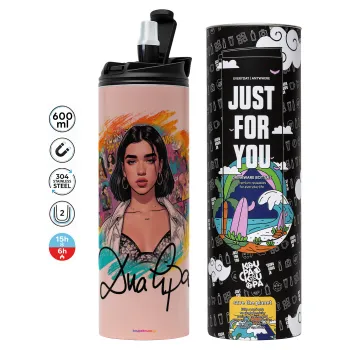 Dua lipa, Tumbler stainless steel PINK 600ml