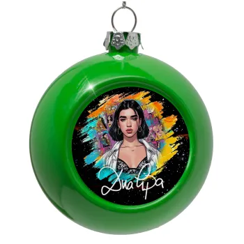 Dua lipa, Green Christmas tree ornament bauble 8cm