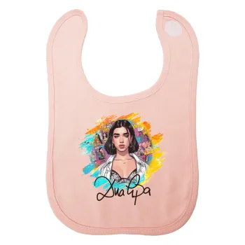 Dua lipa, Σαλιάρα με Σκρατς ΡΟΖ 100% Organic Cotton (0-18 months)