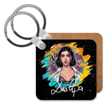 Dua lipa, Μπρελόκ Ξύλινο τετράγωνο MDF