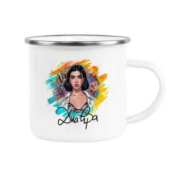 Dua lipa, Κούπα Μεταλλική εμαγιέ λευκη 360ml