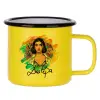 Metallic enamel MATT Yellow cup 360ml