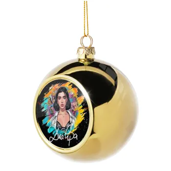 Dua lipa, Golden Christmas tree ball ornament 8cm
