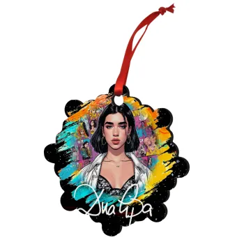 Dua lipa, Στολίδι Χριστουγεννιάτικο στολίδι snowflake ξύλινο 7.5cm