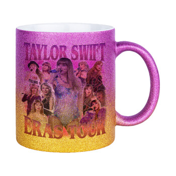 Taylor Swift, Κούπα Χρυσή/Ροζ Glitter, κεραμική, 330ml