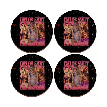 Taylor Swift, ΣΕΤ x4 Σουβέρ ξύλινα στρογγυλά plywood (9cm)