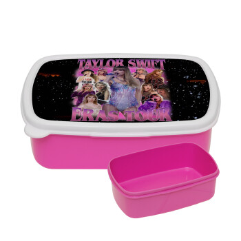 Taylor Swift, ΡΟΖ παιδικό δοχείο φαγητού (lunchbox) πλαστικό (BPA-FREE) Lunch Βox M18 x Π13 x Υ6cm