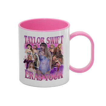 Taylor Swift, Κούπα (πλαστική) (BPA-FREE) Polymer Ροζ για παιδιά, 330ml