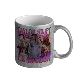 Taylor Swift, Κούπα Ασημένια Glitter που γυαλίζει, κεραμική, 330ml