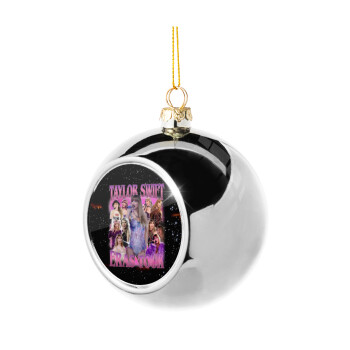 Taylor Swift, Χριστουγεννιάτικη μπάλα δένδρου Ασημένια 8cm