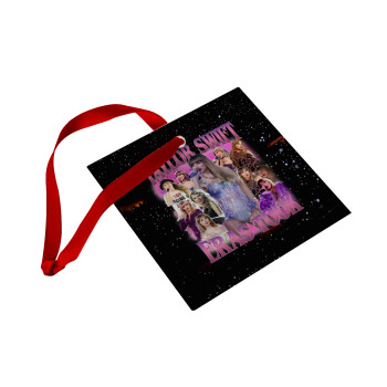 Taylor Swift, Christmas ornament, glass square ornament 9x9cm