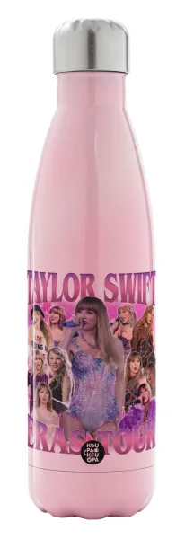 Taylor Swift — Metal mug thermos Pink Iridiscent (Stainless steel), double wall, 500ml