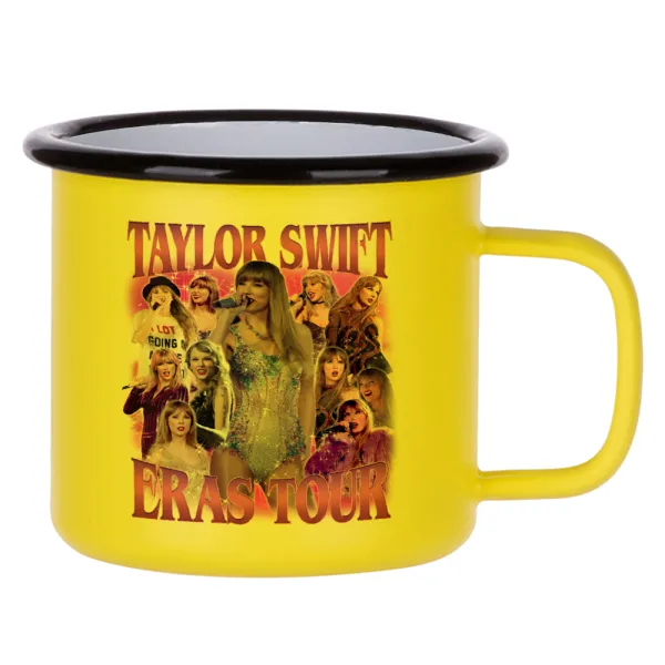 Taylor Swift — Κούπα Μεταλλική εμαγιέ ΜΑΤ Κίτρινη 360ml