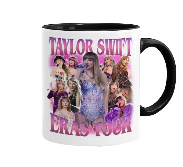 Taylor Swift — Κούπα χρωματιστή μαύρη, κεραμική, 330ml