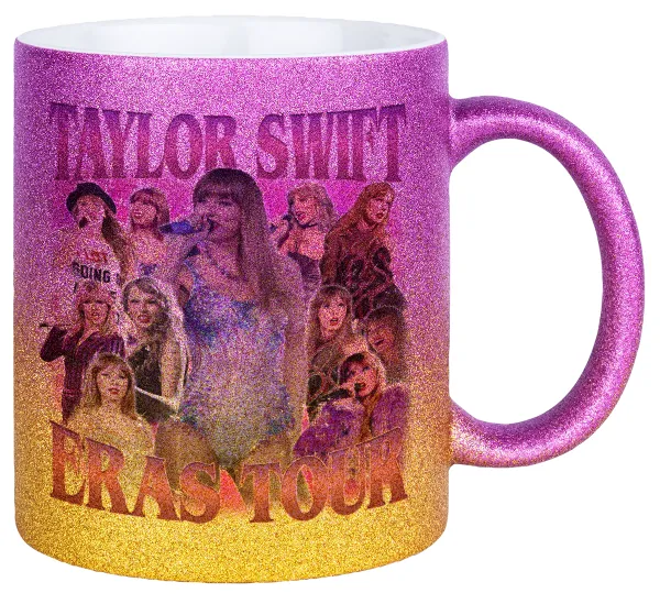 Taylor Swift — Κούπα Χρυσή/Ροζ Glitter, κεραμική, 330ml