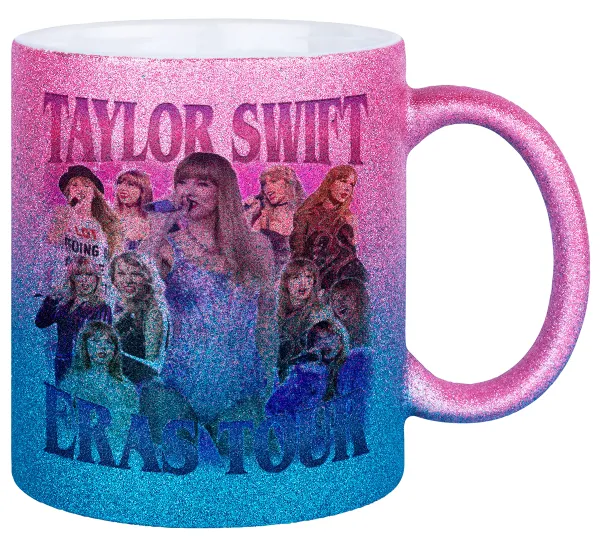 Taylor Swift — Κούπα Χρυσή/Μπλε Glitter, κεραμική, 330ml