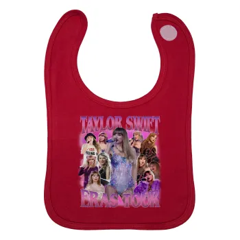 Taylor Swift, Σαλιάρα με Σκρατς Κόκκινη 100% Organic Cotton (0-18 months)