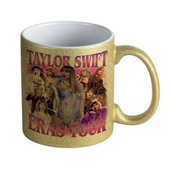 Taylor Swift, Κούπα Χρυσή Glitter που γυαλίζει, κεραμική, 330ml