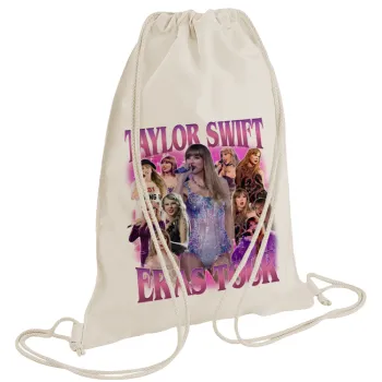 Taylor Swift, Τσάντα πλάτης πουγκί GYMBAG natural (28x40cm)