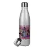 Metallic Glitter Silver Thermos Flask (Stainless steel), double-walled, 500ml