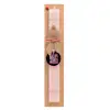 Easter Set, wooden keychain & scented flat Easter candle (30cm) (PINK)
