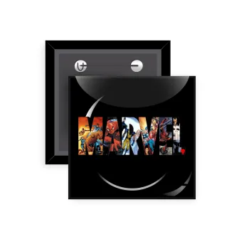 MARVEL Black, Κονκάρδα παραμάνα τετράγωνη 5x5cm