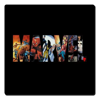 MARVEL Black, Τετράγωνο μαγνητάκι ξύλινο 6x6cm