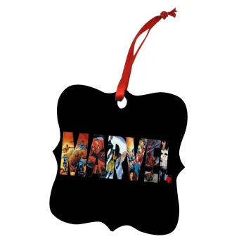 MARVEL Black, Christmas ornament polygon wooden 7.5cm