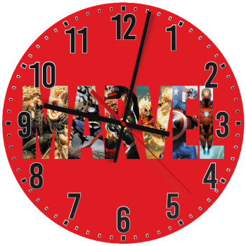 MARVEL Red, Ρολόι τοίχου ξύλινο (30cm)