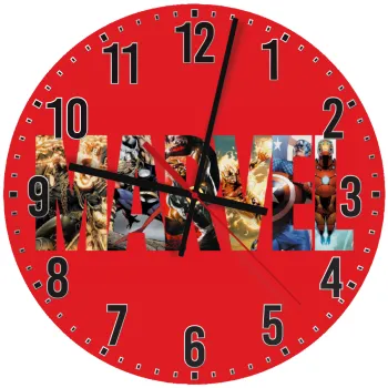 MARVEL Red, Ρολόι τοίχου ξύλινο (30cm)