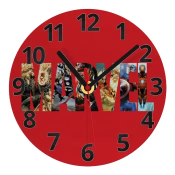 MARVEL Red, Ρολόι τοίχου γυάλινο (20cm)
