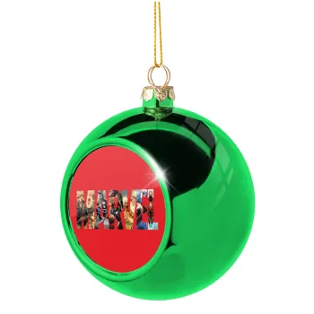 MARVEL Red, Green Christmas tree ornament ball 8cm