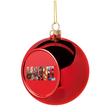 MARVEL Red, Christmas tree ball Red 8cm