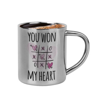 You won my heart, Double-wall metal cup for espresso (220ml)