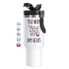 Mega Stainless steel Tumbler with lid, double wall 1,2L