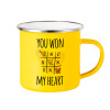 Yellow Enamel Metallic Cup 360ml