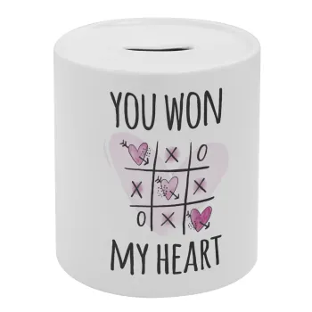 You won my heart, Κουμπαράς πορσελάνης με τάπα