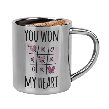 You won my heart, Double-wall metal cup for espresso (220ml)