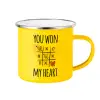 Yellow Enamel Metallic Cup 360ml