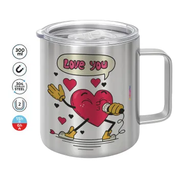 LOVE YOU SINGER!!!, Κούπα Ανοξείδωτη διπλού τοιχώματος 300ml