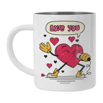 LOVE YOU SINGER!!!, Κούπα Ανοξείδωτη διπλού τοιχώματος 300ml